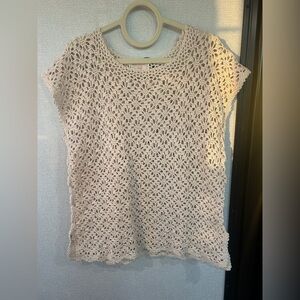Katydid Cream Crochet Women's Top